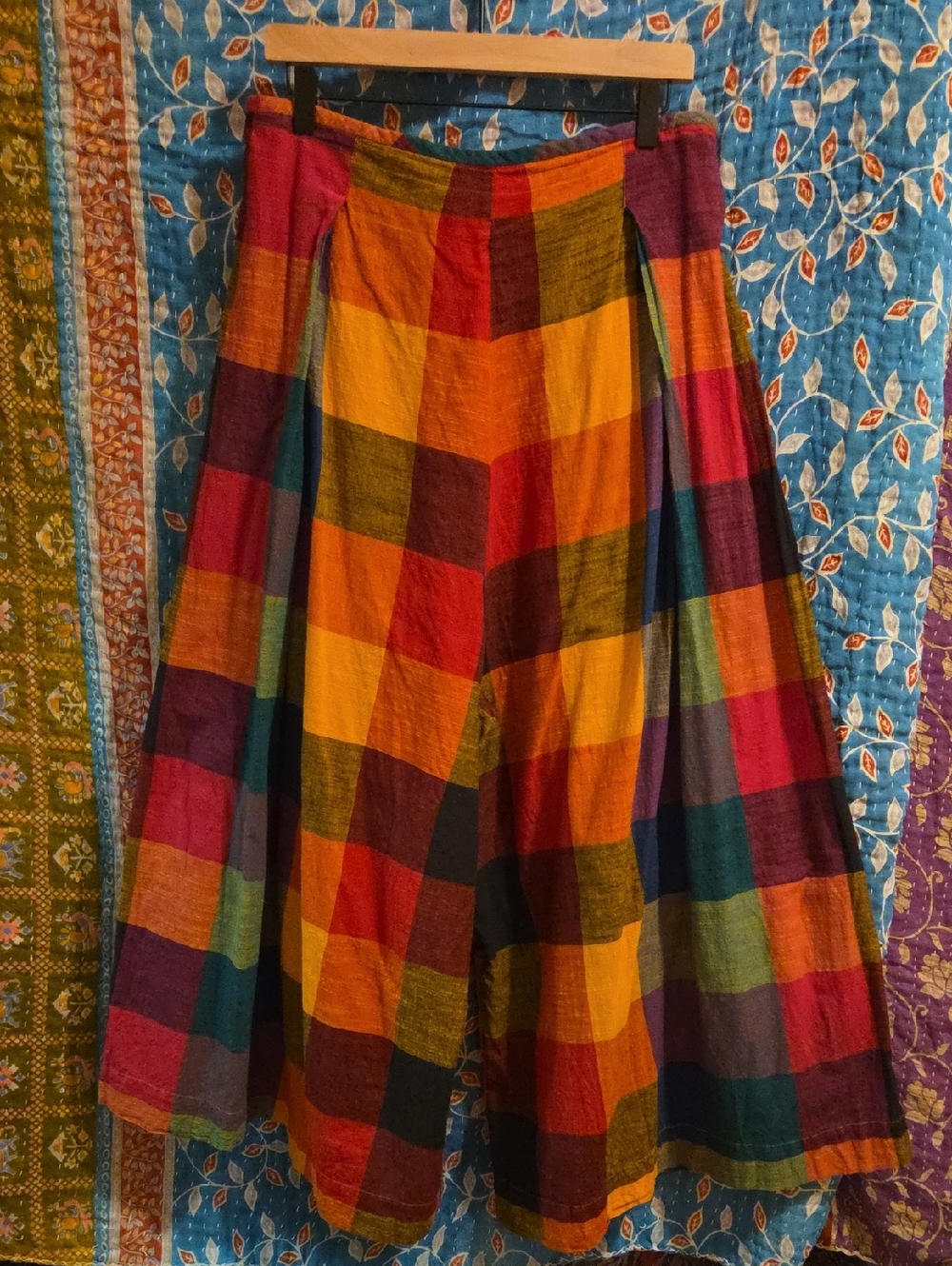 Rujuta Sheth sz XL Frida Pants in Multi Chex - Picture 3 of 12